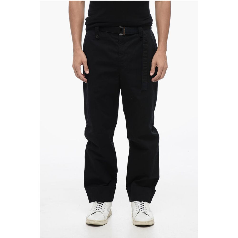 Sacai Belted Cotton Pants