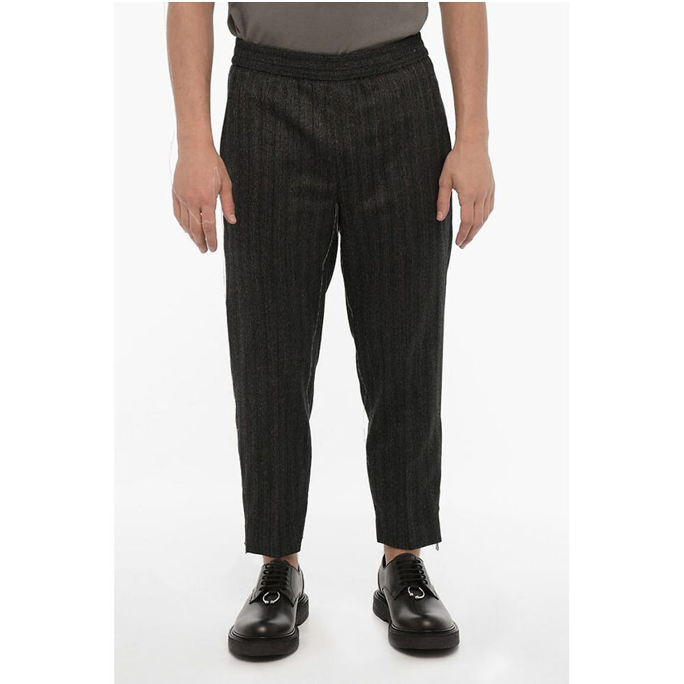 Neil Barrett Virgin Wool Slim Fit Casual Pants