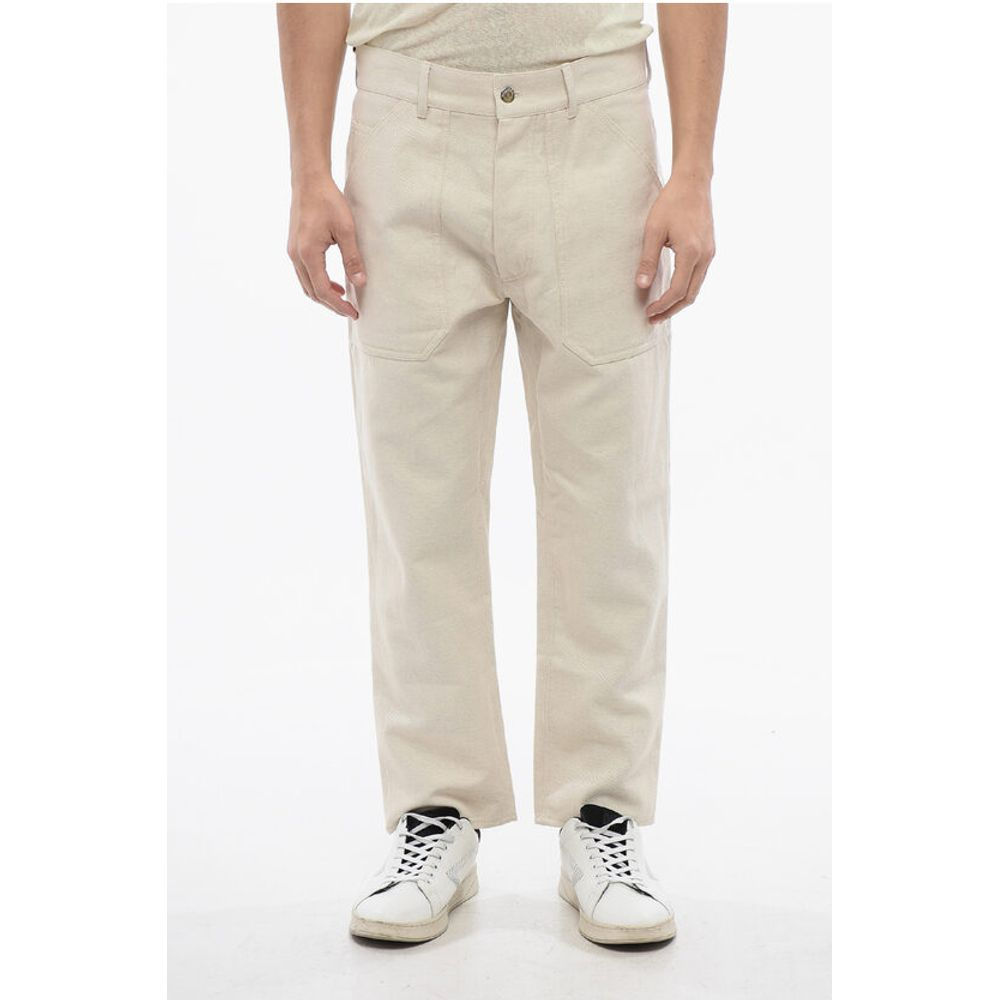 Nanushka Straight Leg Cotton and Linen JASPER Pants