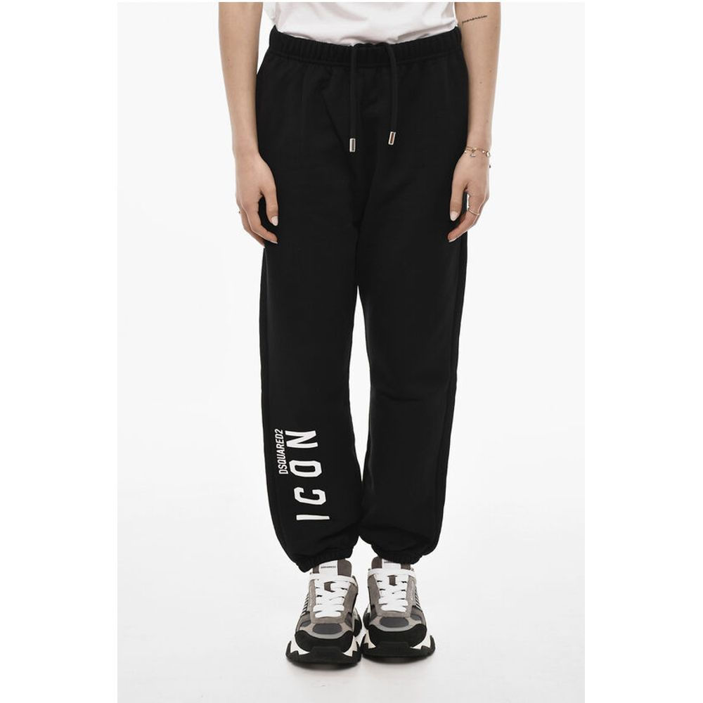 Dsquared² Low-Waist Fleece Cotton ICON Joggers