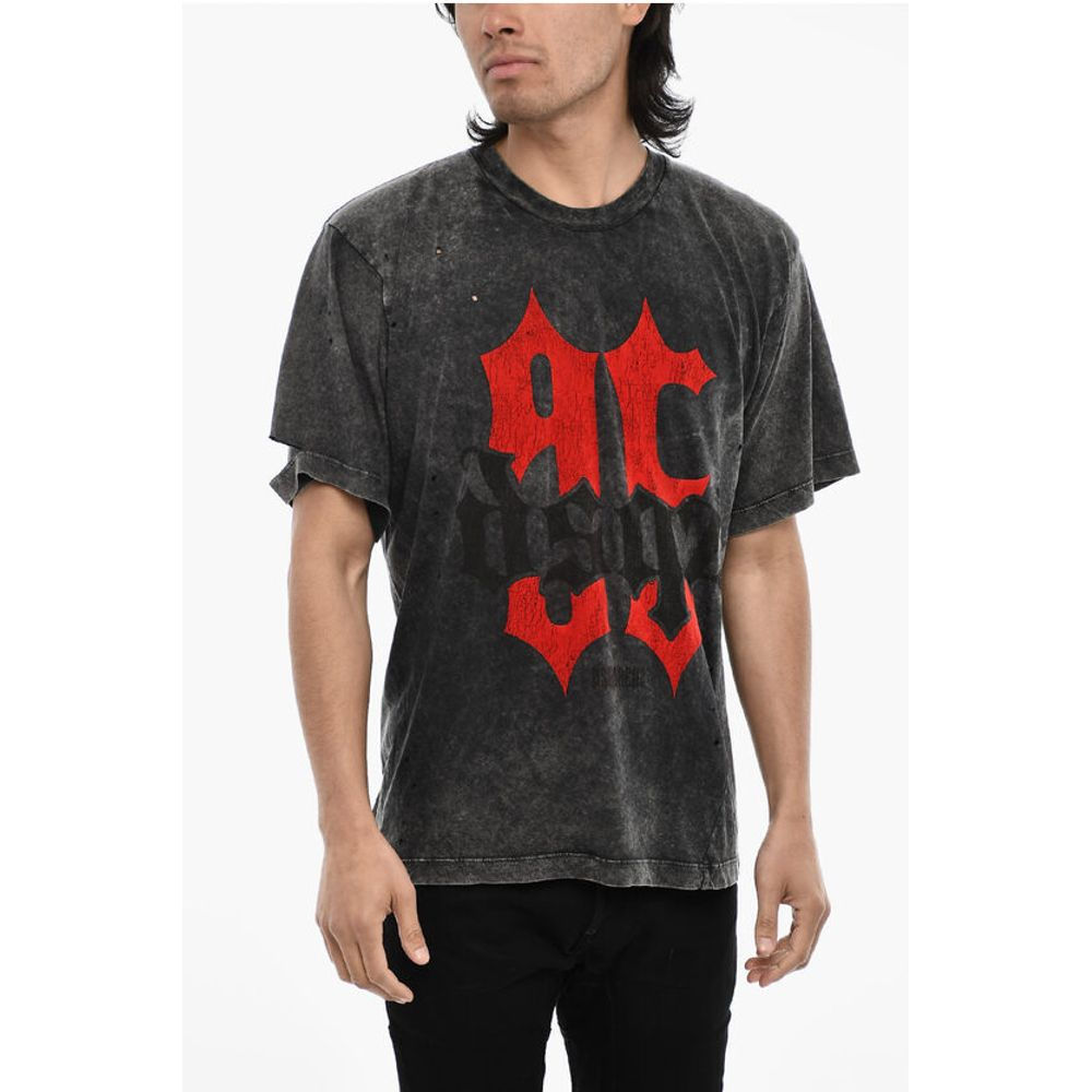 Dsquared² Cotton Crew-neck T-shirt ith Velvet Detail