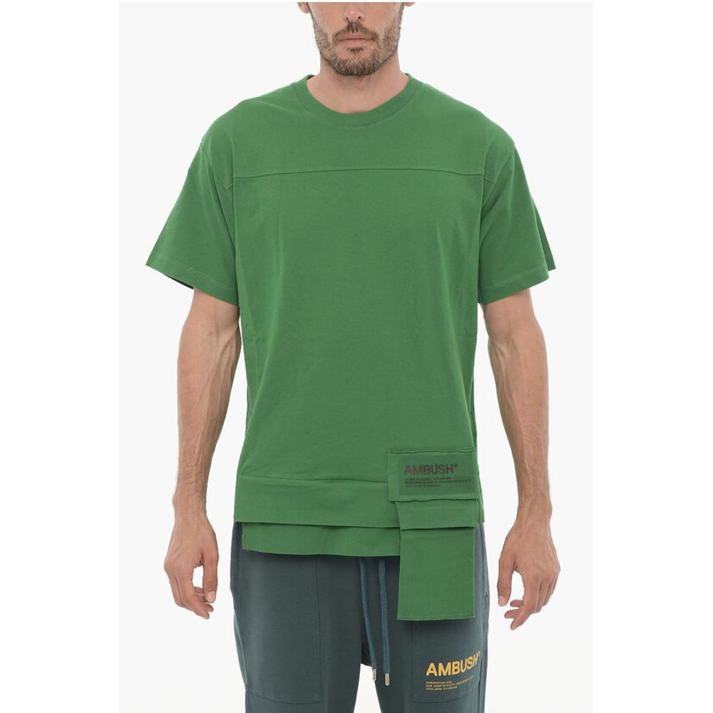 Ambush Solid Color AMAZON SEA FOAM Crew-neck T-Shirt with Waist Poc