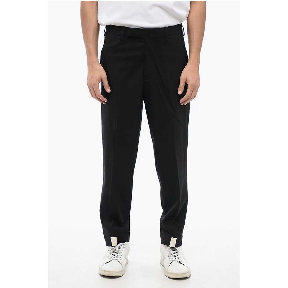 Neil Barrett Wool Blend PRIEST COLLAR Low-Rise Pants