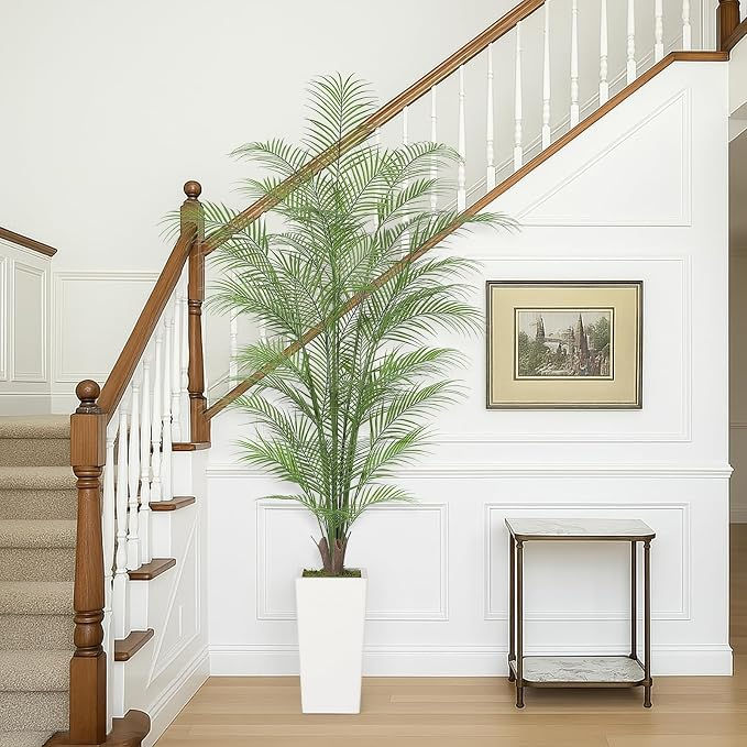 Thumbnail: 4-6 ft Artificial Areca Palm Tree, Fake Tropical Palm Plant with Realistic Leave
