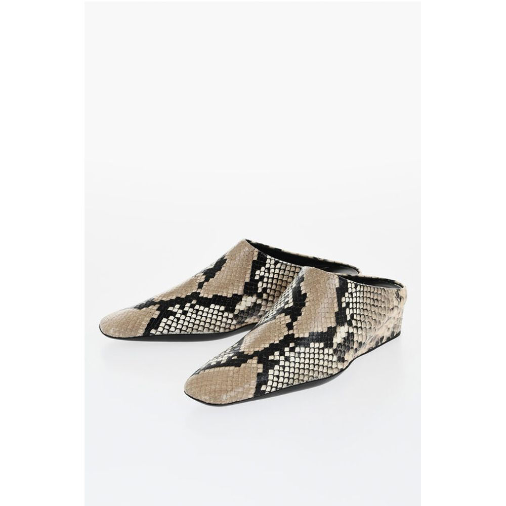 Jil Sander Python Printed Leather Mules