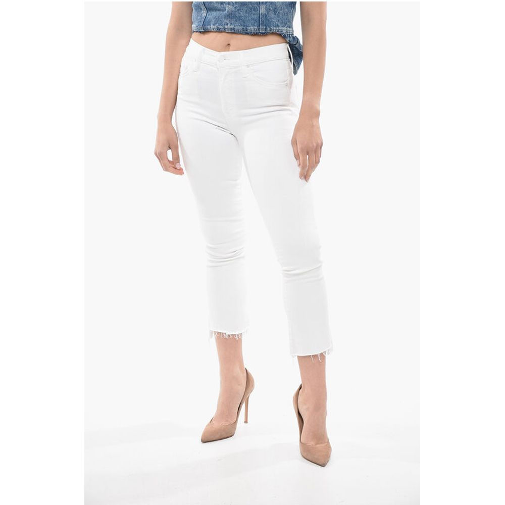 Mother Denim Frayed-Hem Light Wash Slim Fit Jeans 19cm