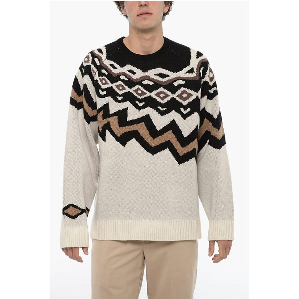 Neil Barrett Wool Boxy Fit Crew-neck Sweater