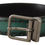 Thumbnail: Dolce & Gabbana Elegant Leather Belt with Silver Tone Buckle