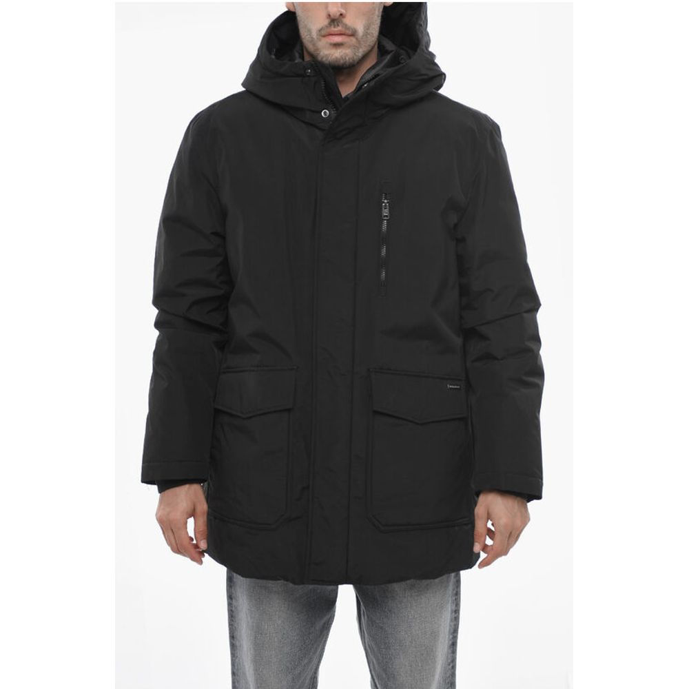 Woolrich Cotton and Nylon CLEVELAND Down Jacketwith Hidden Closure