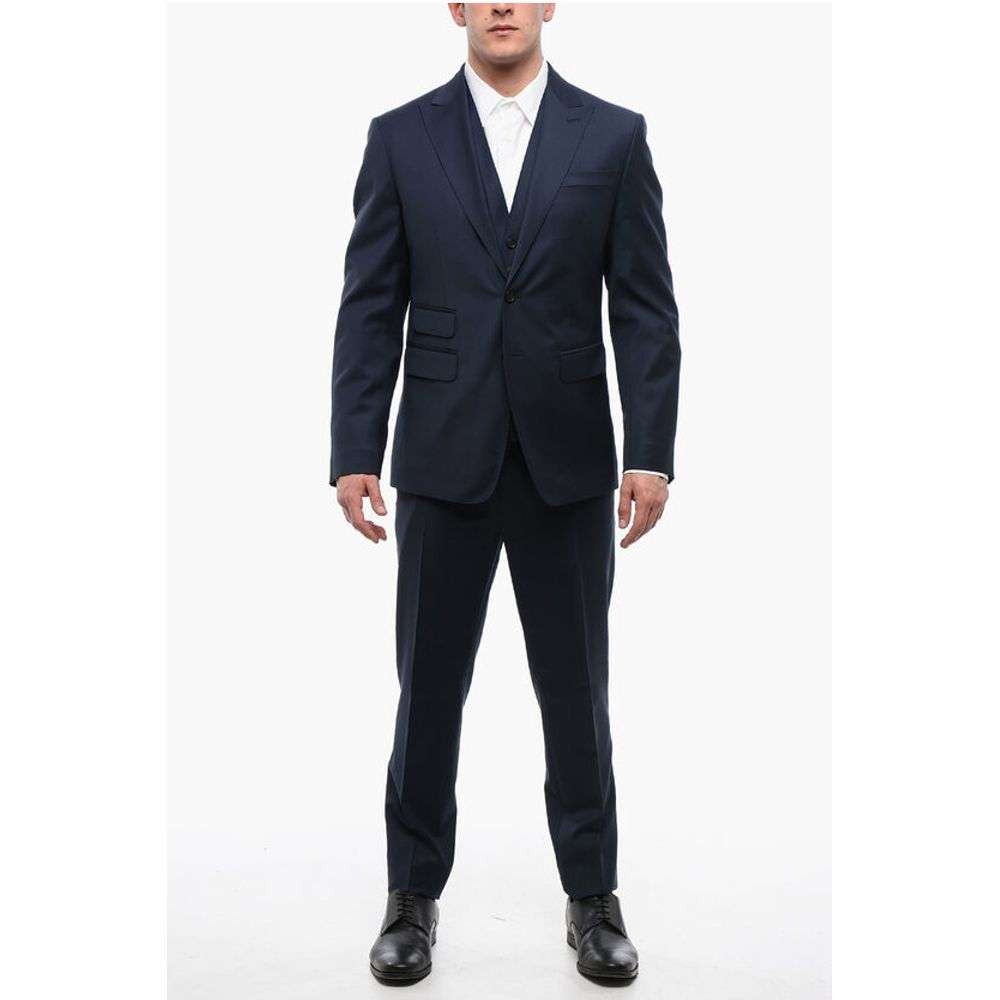 Dsquared² LONDON Three-piece Vest Suit with Peak Lapel