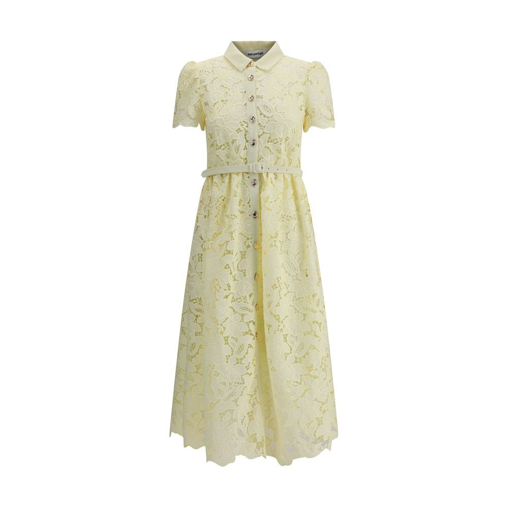 Self-Portrait Midi-length lace chemisier Dress