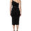 Thumbnail: Dolce & Gabbana Black Viscose One Shoulder Zipper Sheath Dress