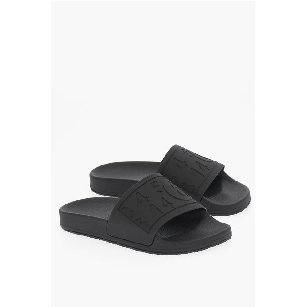 Maison Margiela MM6 Solid Color Slides with Embossed Logo