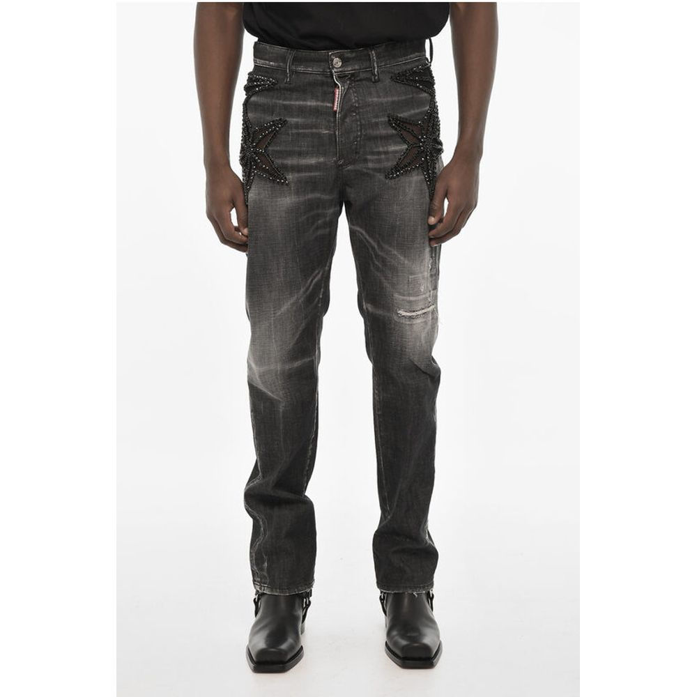 Dsquared² Regular Fit Jeans With Jewels