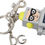 Thumbnail: Dolce & Gabbana Multicolor Astronaut Space Metal Logo Keyring Keychain