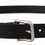 Thumbnail: Dolce & Gabbana Black Leather Silver Tone Metal Buckle Classic Belt