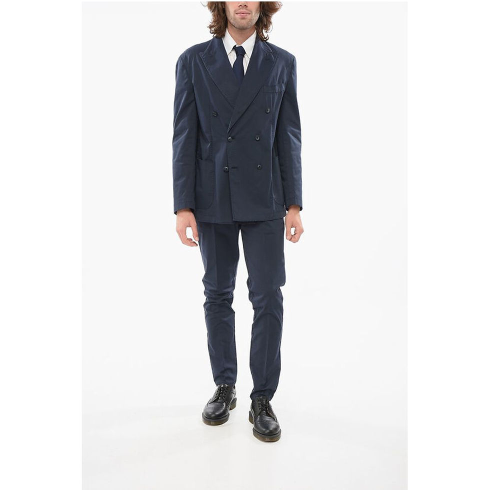 Corneliani CC COLLECTION Double-breasted Suit with Peak Lapel