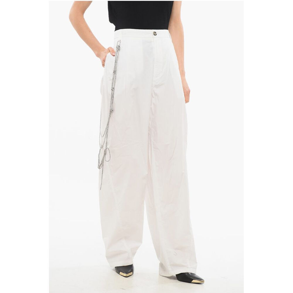 Darkpark Cotton PHEBE Single Pleat Pants with Rhineston Chain Detail