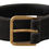 Thumbnail: Dolce & Gabbana Elegant Velvet Belt with Engraved Buckle