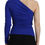 Thumbnail: Dsquared² Blue Viscose One Shoulder Slim Fit Blouse Top
