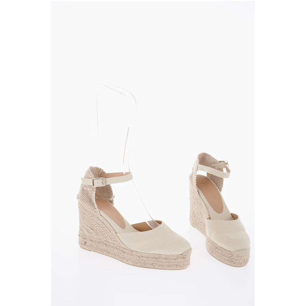 Castaner Organic Cotton CAROL Ankle-Strap Espadrilles with Wedge 10cm
