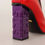 Thumbnail: GCDS Red Leather Black Fabric Logo Heel Ankle Boots Shoes