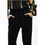 Thumbnail: Edra Velvet Lurex Pants with Elastic Waistband