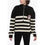 Thumbnail: Balmain Awning Striped Mock Neck Sweater with Emblem Patch