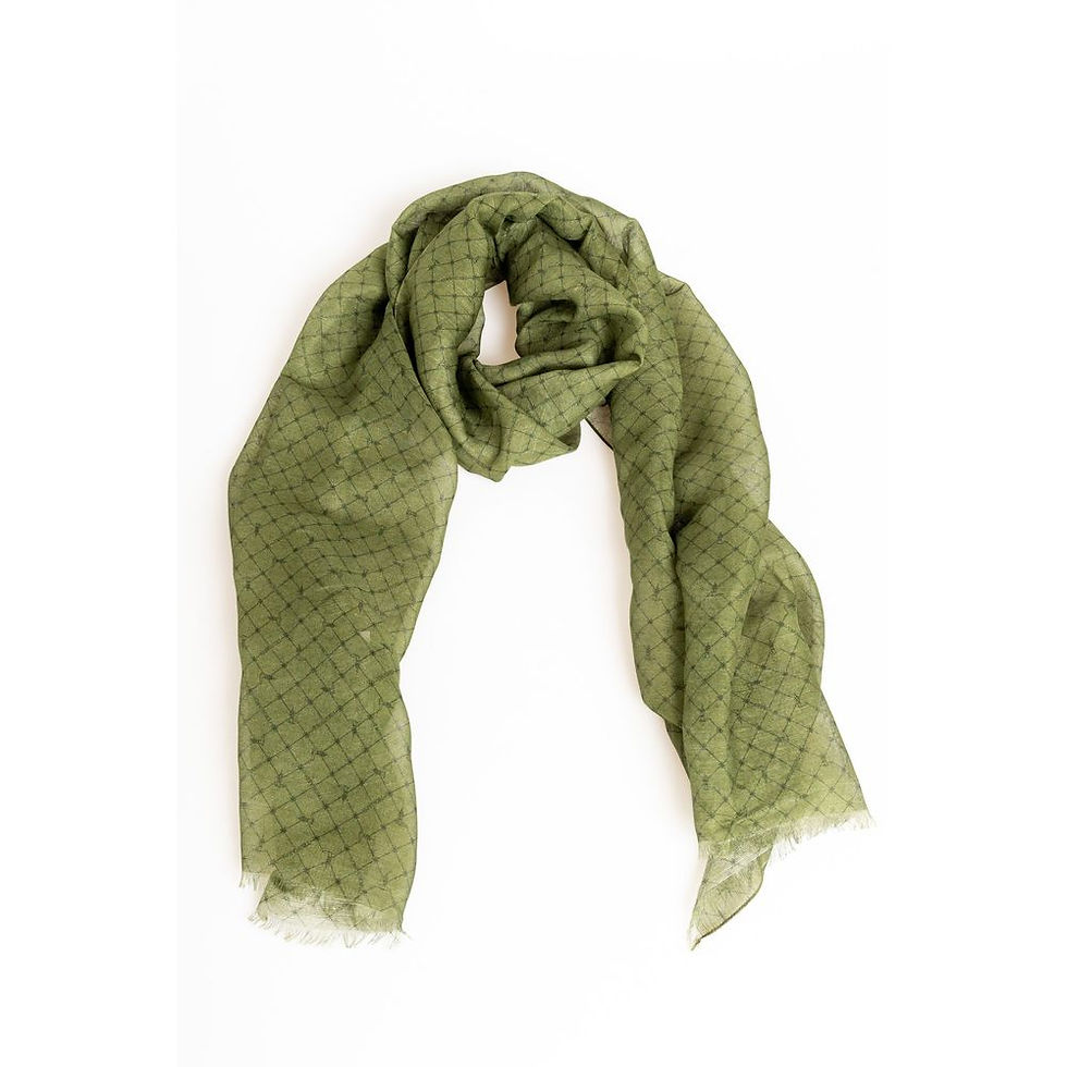 Trussardi Green Silk Men Scarf