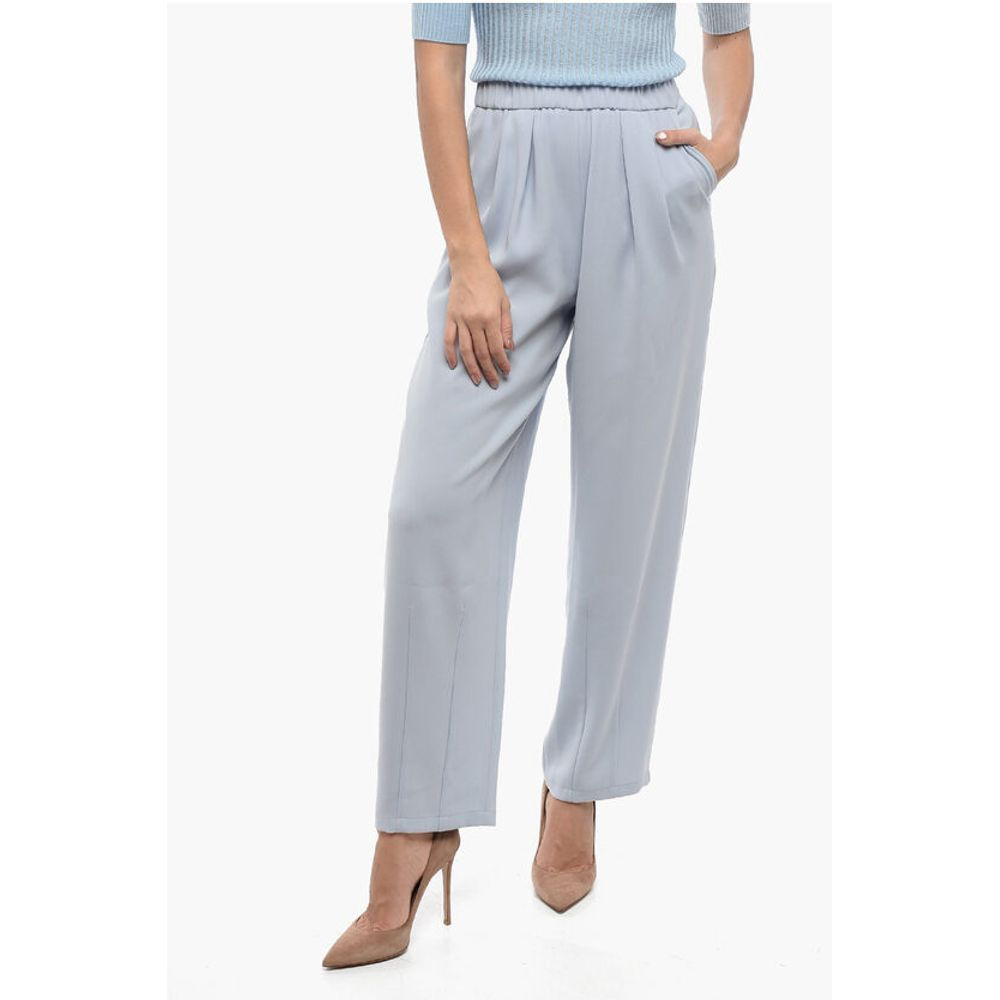 Armani EMPORIO Relaxed-Fit Pants with Dreapped Detailing