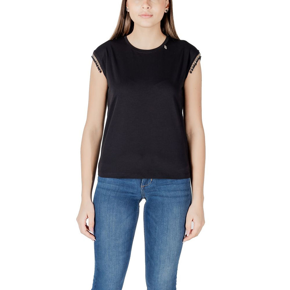 Liu Jo Black Cotton Tops & T-Shirt