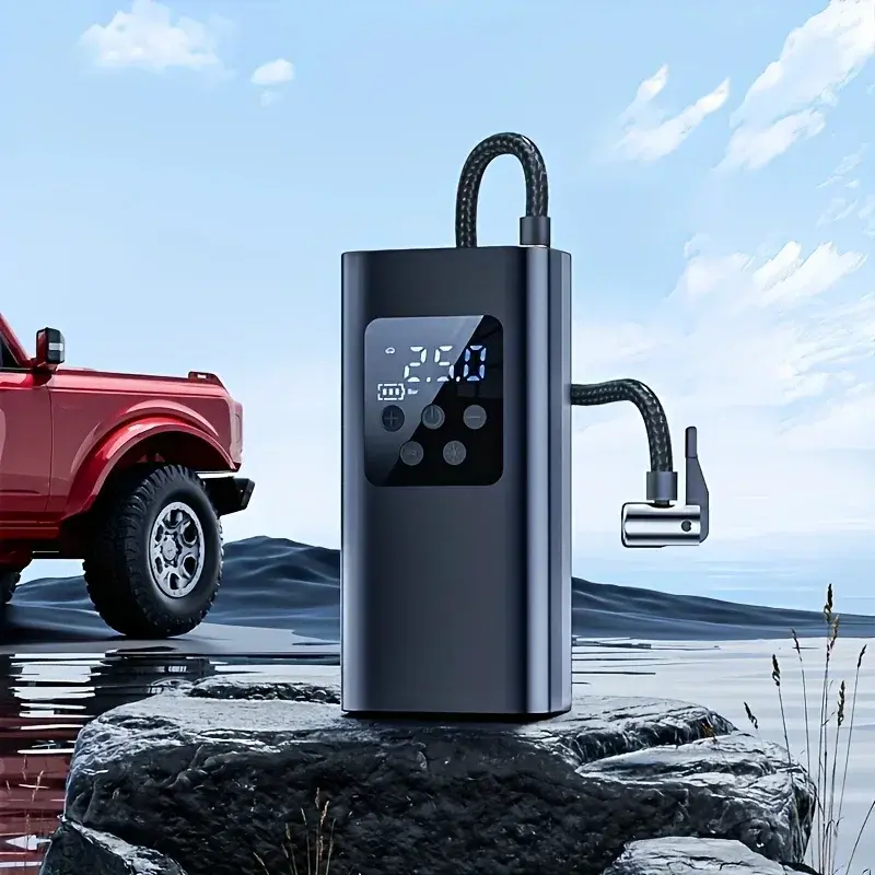 Thumbnail: Wireless Smart Tire Inflator Portable Digital Display Fast Inflation with LED Li