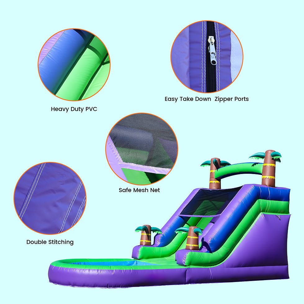 Thumbnail: Commerciële PVC opblaasbare waterglijbaan voor volwassenen en kinderen, voor bui