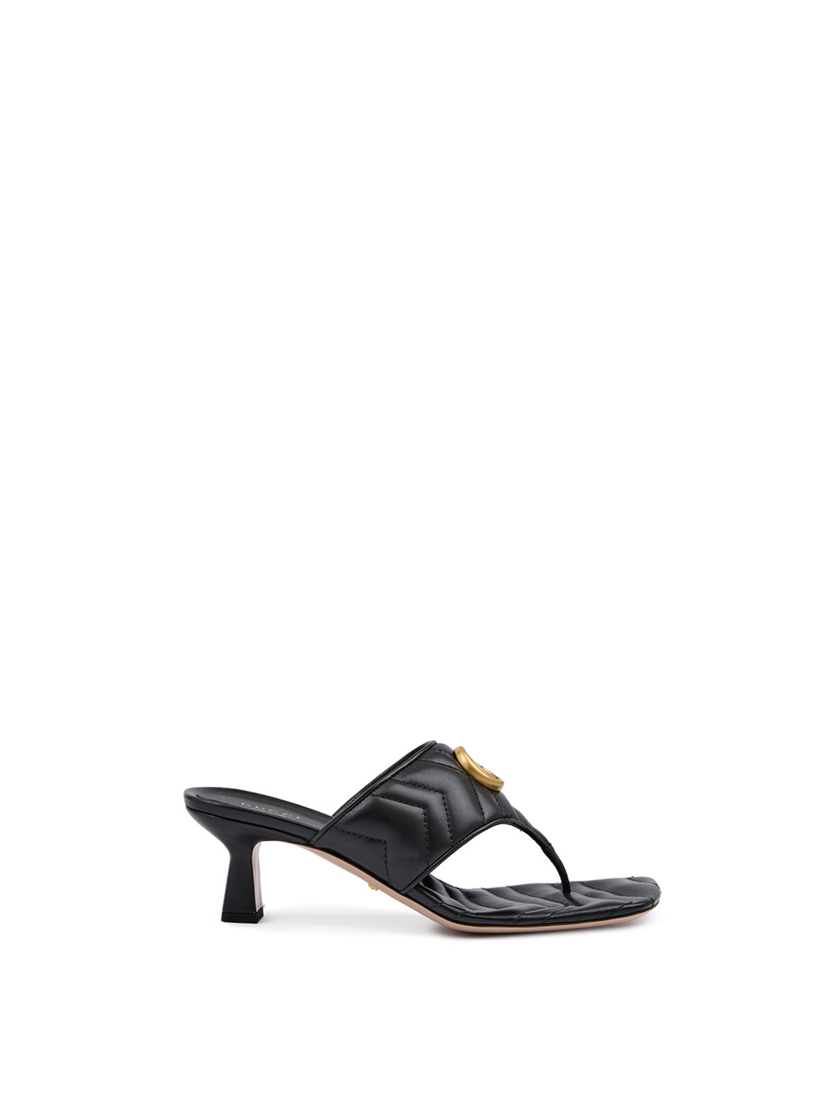 Gucci Mystic Black Nappa Charlotte Leather Sandals