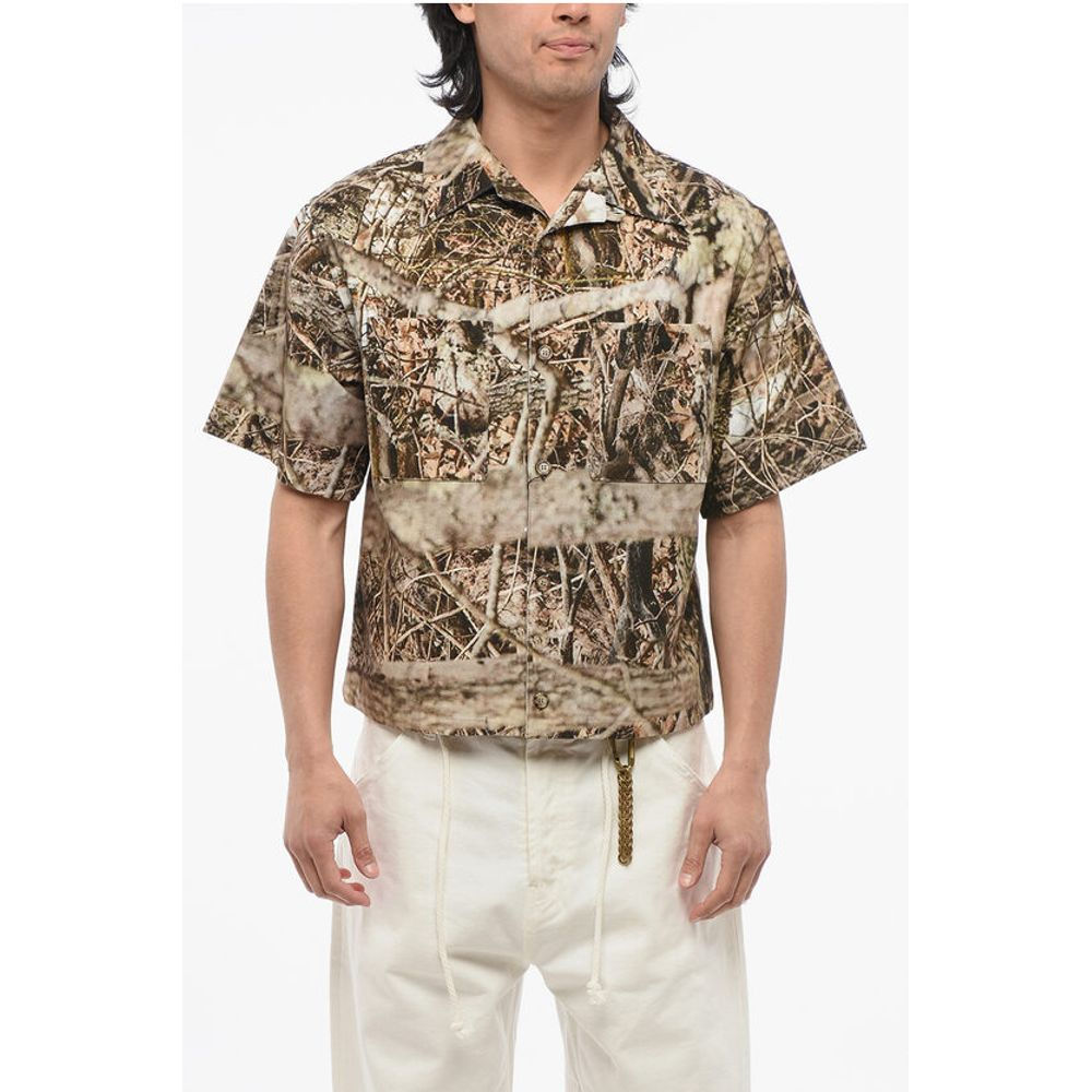1989 Studio Printed Cotton CAMOUFLAGE Bowling Shirt