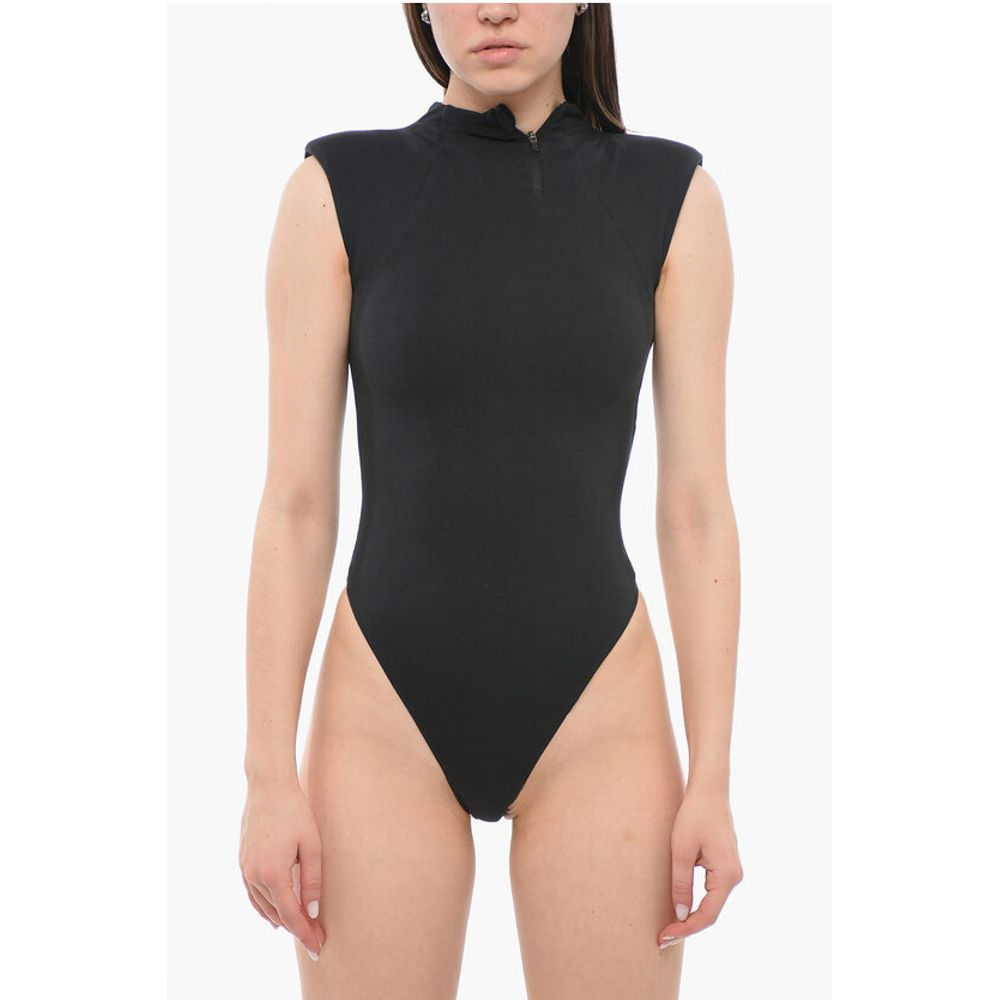 Entire Studios Stretch Cotton BLADE Bodysuit with Padded Shoulders