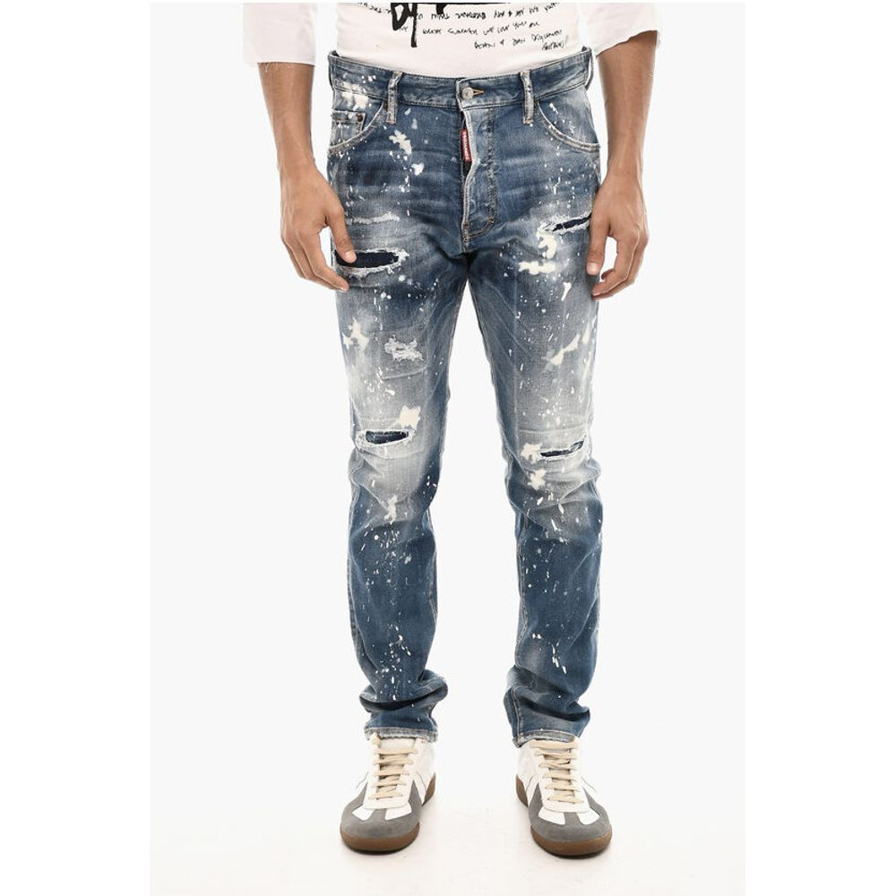 Dsquared² Regular Fit Jeans Splatter Effect 17 cm