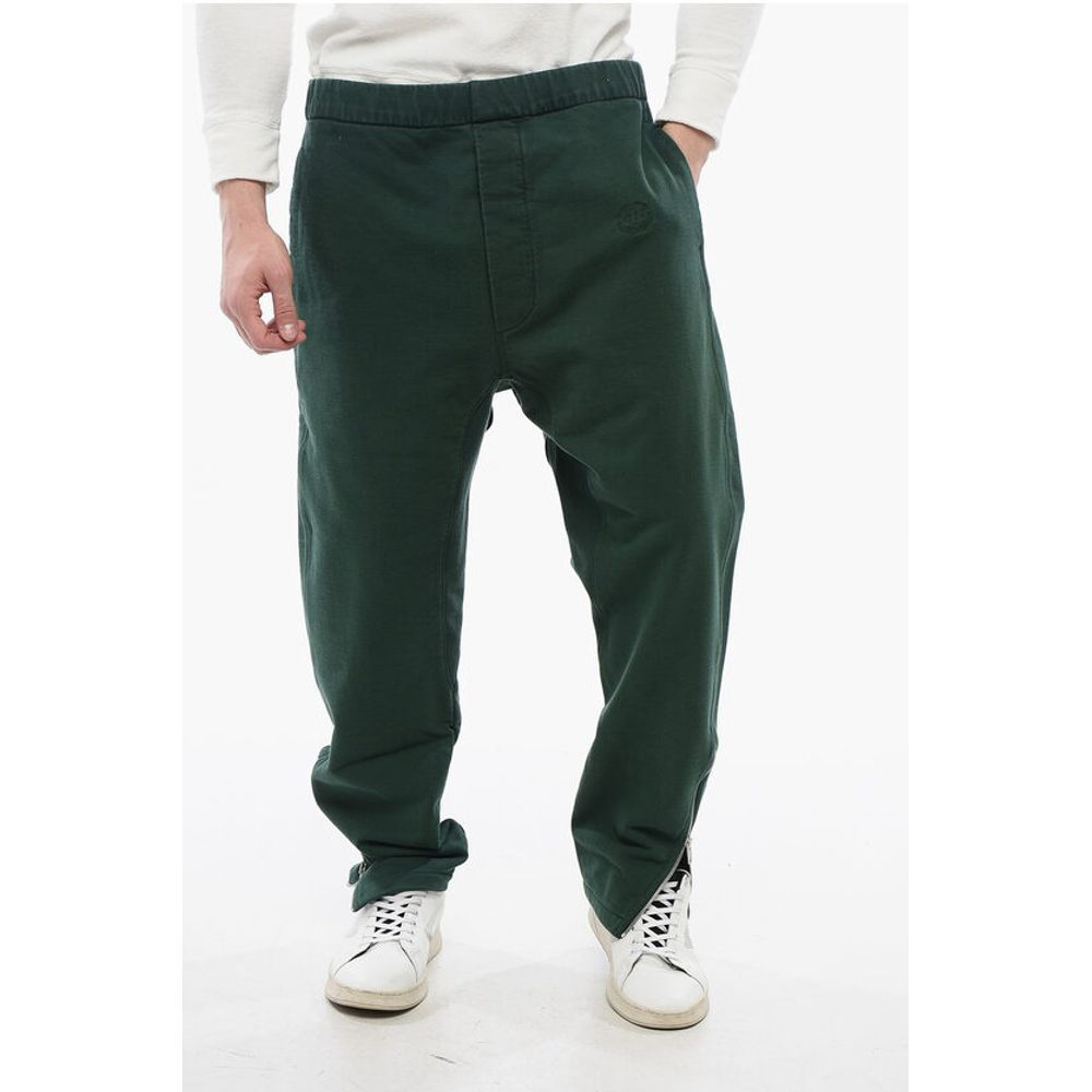 Maison Margiela Brushed Cotton Joggers With Botton Zips