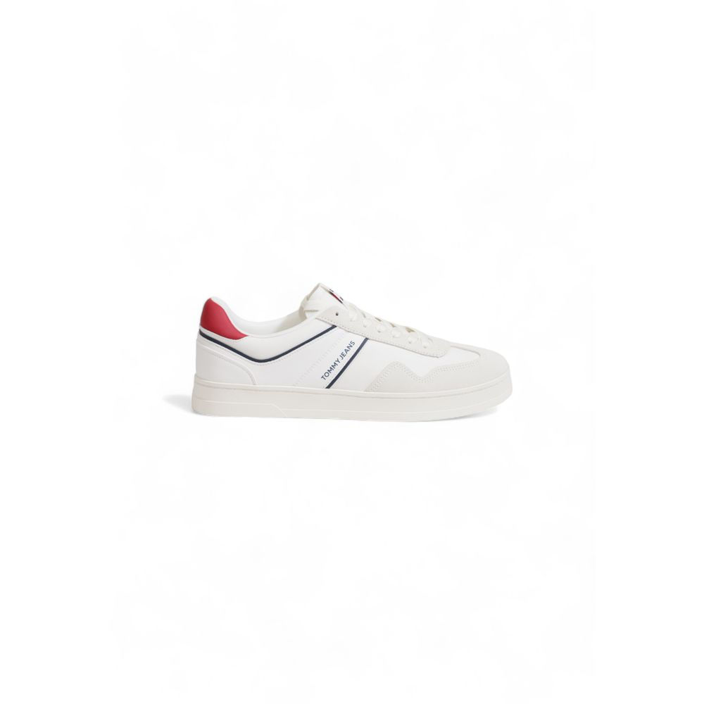 Tommy Hilfiger Jeans White Suede Leather Sneaker