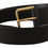 Thumbnail: Dolce & Gabbana Elegant Black Leather Belt with Gold-Tone Buckle