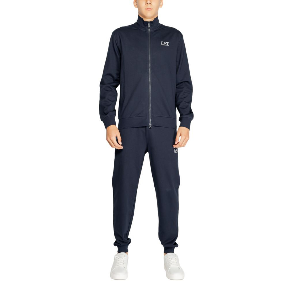 EA7 Emporio Armani Blue Cotton Sweatsuit