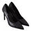 Thumbnail: Sofia Black Snake Skin Leather Stiletto High Heels Pumps Shoes