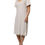 Thumbnail: Peserico Off White Short Sleeves V-neck Shift Midi Dress