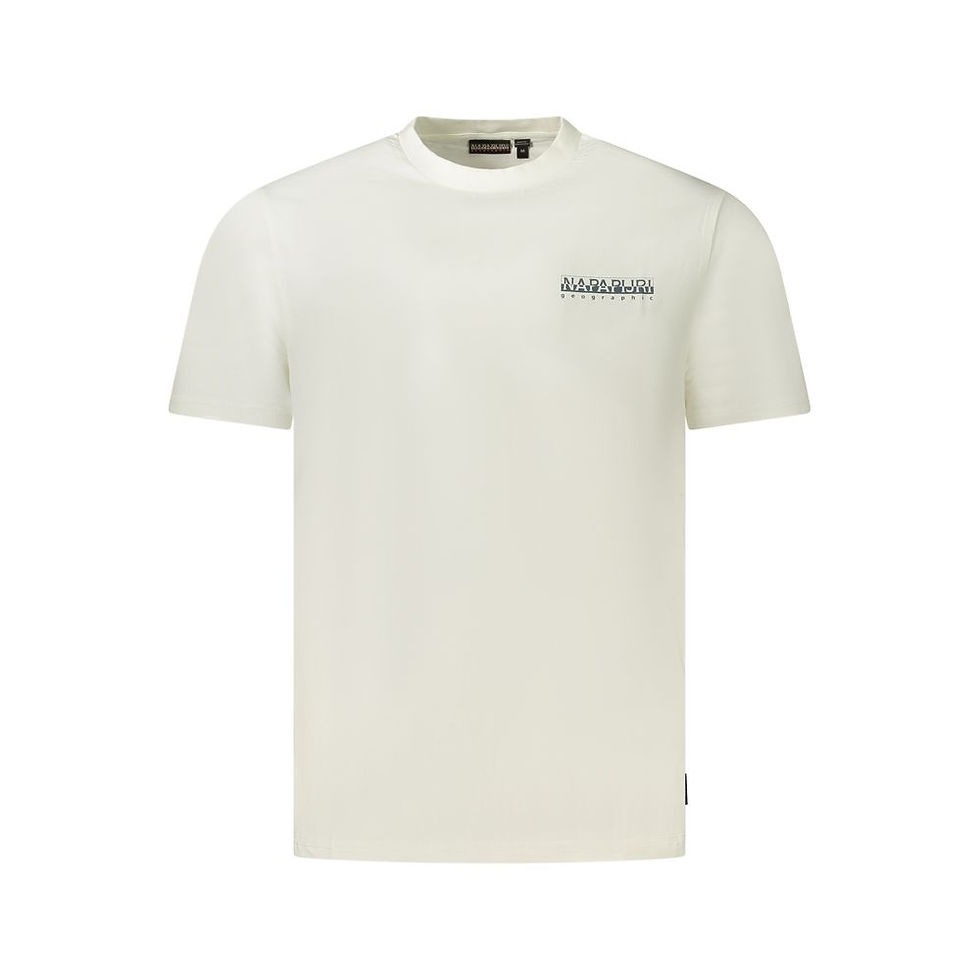 Napapijri White Cotton Men T-Shirt