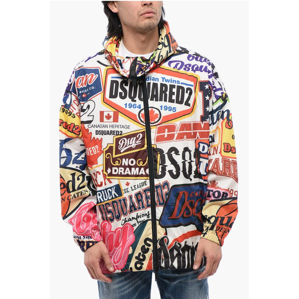 Dsquared² Logoed Windbreaker Jacket with Hood