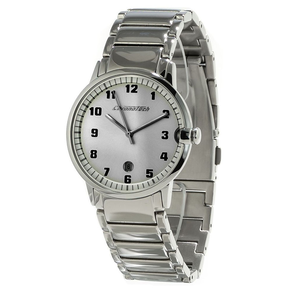 Chronotech Silver Stainless Steel Watch