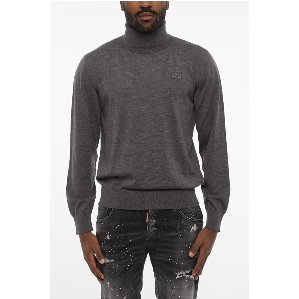 Dsquared² Turleneck Sweater with Ton On Ton Monogram