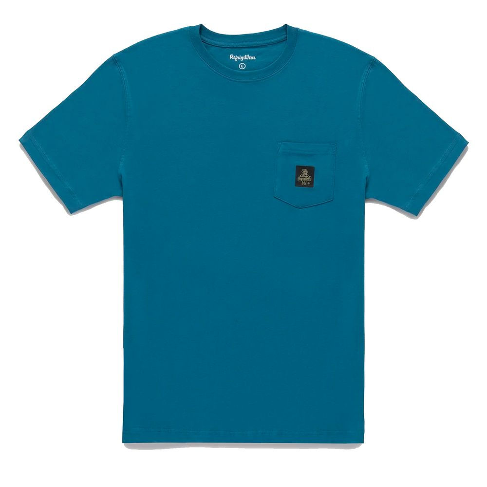 Refrigiwear Light Blue Cotton Men T-Shirt