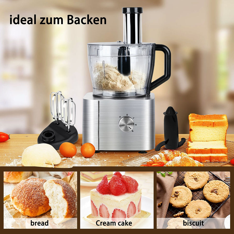 Thumbnail: Food Processor, 11-in-1 Food Processor and Blender with Chopping Blending Kneadi