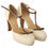 Thumbnail: SERGIO LEVANTESI Beige T-Strap Block Heels Pumps Leather Shoes